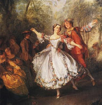 Dettaglio del dipinto La Camargo che Danza di Lancret